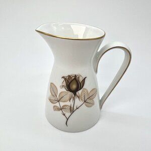 VTG Rosenthal Classic Rose Porcelain Pitcher Gold Trim Floral Germany